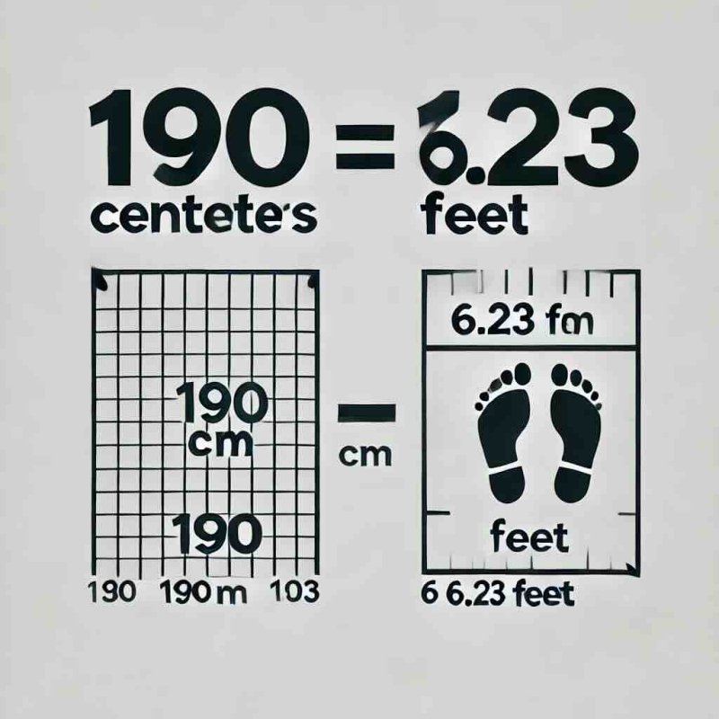 190 cm to feet. Conversion Formula and human comparisons - Eduyush