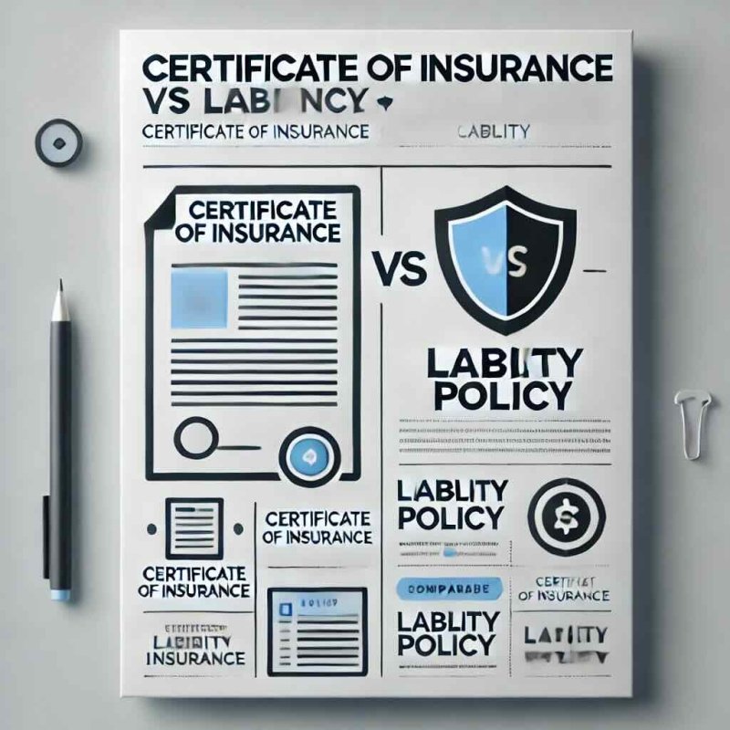 Certificate of Insurance vs liability policy - Eduyush