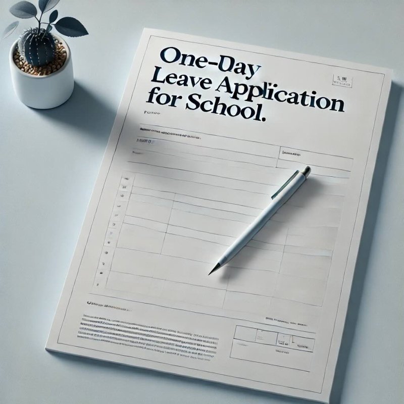 One-Day Leave Application for School – Get Approved Fast - Eduyush