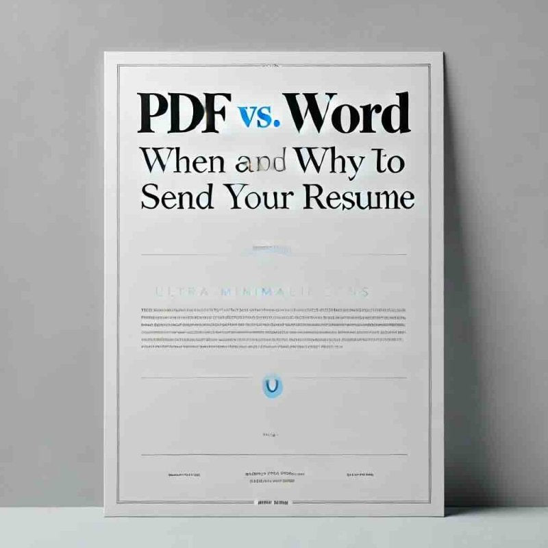 PDF vs. Word: When and Why to Send Your Resume - Eduyush